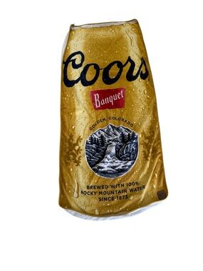 Slowtide Coors Banquet Logo Beach Towel 100% Cotton 30x60 Gold/White